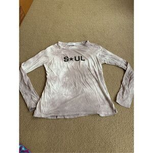 Soul cycle branded long sleeve tie dyed shirt size XS